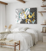 Paul Sinus Wandbild 120x80cm Dekoratives Bild Schuppenmuster Minimal Modern