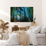Paul Sinus Wandbild 120x80cm Dschungel Palmen Tropisch Lichtstrahlen Grün Bäume