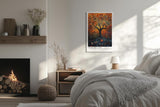 Paul Sinus Leinwandbild 80x120cm Baum des Lebens – Mystische Naturkunst mit floralen Elementen und lebendiger Farbexplosion