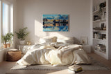 Sinus Art Wandbild 120x80cm Faszinierende Komposition aus Licht, Wasser und Natur im Morgen- oder Abendlicht