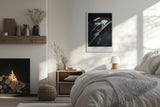 Paul Sinus Leinwandbild 80x120cm Obsidian – Eleganz, Luxus, Exklusivität, Automobilkunst, Retro, Vintage, Schwarz, Perfektion, Design, Stil, Ästhetik