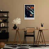 Paul Sinus Leinwandbild 60x90cm Leinwandbild Klassischer Traum aus Geschwindigkeit und Luxus – Elegantes Retro-Sportwagen-Design, glänzende Karosserie