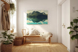 Sinus Art Wandbild 120x80cm Faszinierende Bergspiegelung mit beeindruckender Symmetrie für harmonisches Raumgefühl