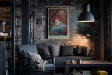 Paul Sinus Wandbild in 40x60cm The Secret Lake – Pastellfarbene Baumlandschaft am See mit romantischem Flair, verträumte Naturkulisse in sanften Tönen