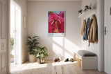Paul Sinus Kunstdruck 40x60cm Crimson Lily rote Lilienblüte mit Wassertropfen in Nahaufnahme