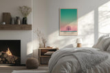 Paul Sinus Leinwandbild 80x120cm Dreamscape – Minimalismus, Natur, Farbverlauf, Ästhetik, Kunst, Träume, Harmonie, Balance, Landschaft, Meditativ, Ruhe