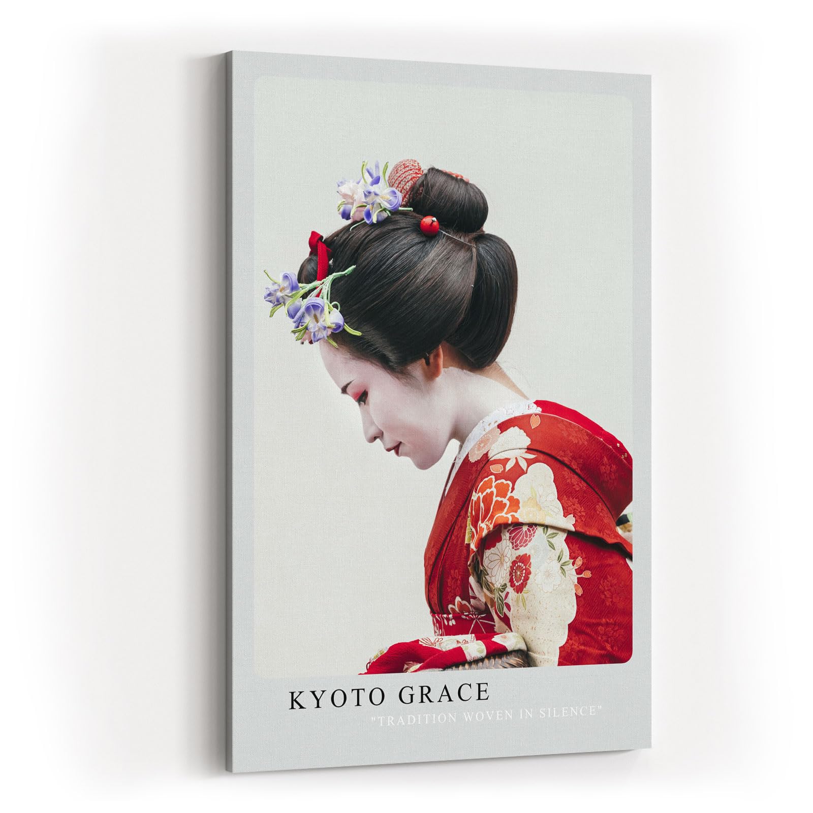 Paul Sinus Kunstdruck 40x60cm Kyoto Grace Geisha Japan Tradition Kultur Porträt Blumen Kimono