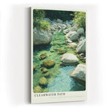 Paul Sinus Wandbild in 40x60cm Clearwater Path Malerischer Gebirgsbach mit klaren Wasserläufen