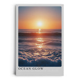 Paul Sinus Leinwandbild 40x60cm Ozeanglanz im Abendlicht – Faszinierende Meereswellen mit goldenem Sonnenuntergang und sanfter Reflexion