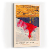 Paul Sinus Kunstdruck 40x60cm Eruption of Color Rot Gelb Expressionismus Farbexplosion Leidenschaft