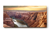 Sinus Art Wandbild 120x80cm Weite Felsformationen und Flussverlauf in harmonischer Farbgebung