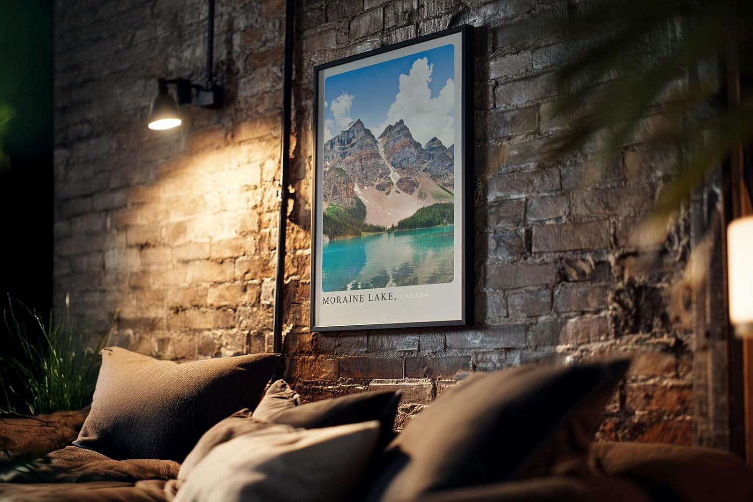 Paul Sinus Kunstdruck 40x60cm Moraine Lake – türkisblauer Gletschersee vor Felsmassiv in Kanada
