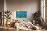 Sinus Art Wandbild 120x80cm Schwarm eleganter Bannerfische in natürlicher Bewegung – faszinierendes Meeresmotiv