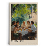 Paul Sinus Leinwandbild 60x90cm Leinwandbild München Biergarten Gemütlichkeit bayrische Tradition sonnige Atmosphäre gesellige Runde