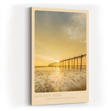 Paul Sinus Kunstdruck 40x60cm Golden Pier Steg im goldenen Licht The Frame of a Fading Day