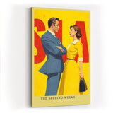 Paul Sinus Wandbild in 40x60cm The Selling Weeks – Vintage Business Couple im Retro-Stil, stilvolle Illustration in leuchtenden Farben