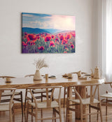 Paul Sinus Wandbild 120x80cm Mohnblumen Feld Wildblumen Blumen rote Blüten