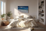 Sinus Art Wandbild 120x80cm Der berühmte Tafelberg im Hintergrund und Wellen im Vordergrund erzeugen visuelle Tiefe