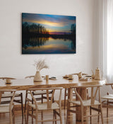 Paul Sinus Wandbild 120x80cm Abenddämmerung über ein See Natur Sonnenuntergang