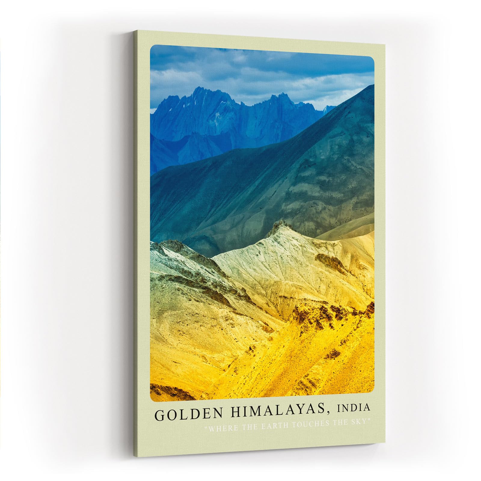 Paul Sinus Kunstdruck 40x60cm Goldene Himalayas in Indien – erhabene Natur zwischen Himmel und Erde in Farbe eingefangen