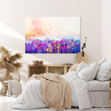 Paul Sinus Wandbild 120x80cm Bunte Blumen Blüten Abstrakt Kunstvoll Farbenfroh