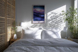 Paul Sinus Kunstdruck 40x60cm Spiral Galaxy – Kosmische Schönheit in lila und blau