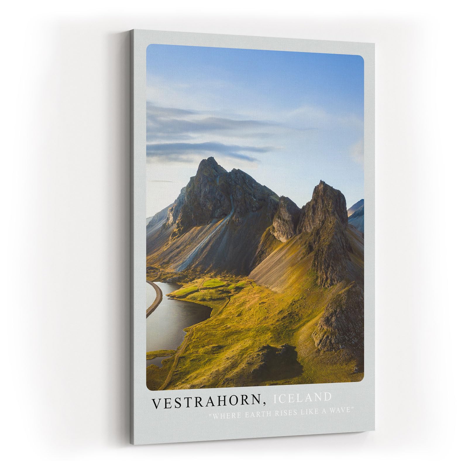 Paul Sinus Kunstdruck 40x60cm Vestrahorn Island mit dramatischer Felsformation und Lichtspiel