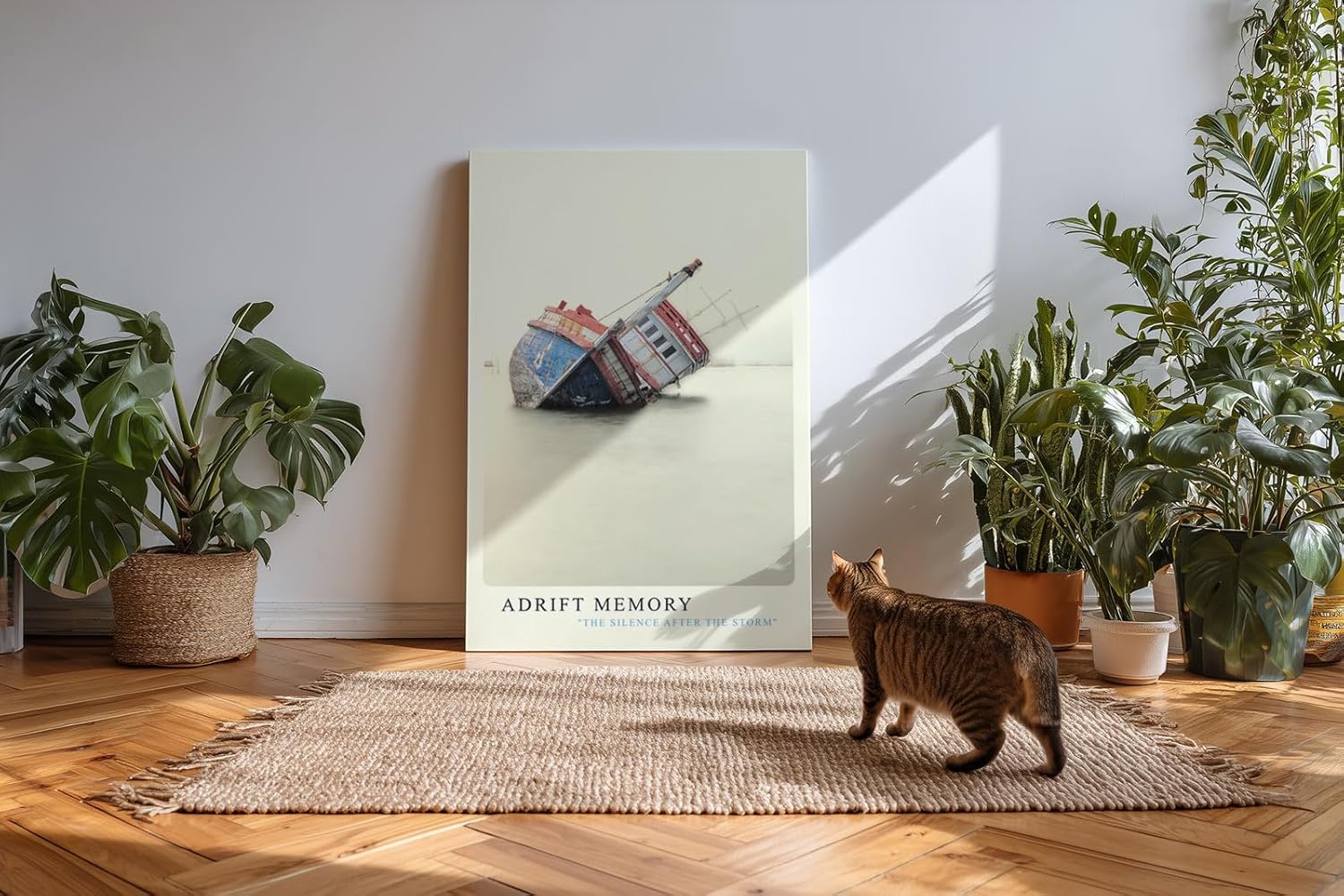 Paul Sinus Kunstdruck 40x60cm Adrift Memory mit gestrandeten Schiffswrack im Wasser