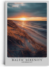 Paul Sinus Leinwandbild 40x60cm Ostsee-Romantik bei Sonnenuntergang – Malerische Dünenlandschaft mit Meeresblick und goldenem Licht
