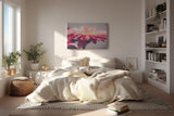 Sinus Art Wandbild 120x80cm Anmutige Nahaufnahme einer rosa Gerbera mit weichen Lichtverläufen