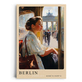 Paul Sinus Leinwandbild 40x60cm A Journey Through Time at Brandenburg Gate – Berlin, Deutschland, Brandenburger Tor, Nostalgie, Reise, Geschichte