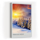 Paul Sinus Kunstdruck 40x60cm Winter Landschaft Schnee Sonnenuntergang Berge Frost Frosted Ridge