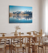Paul Sinus Wandbild 120x80cm Gefrorener See Berge Winter Landschaft Schnee