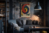 Paul Sinus Wandbild in 40x60cm Center Disrupted Abstrakte Kreisstruktur in intensiven Farben
