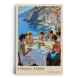 Paul Sinus Leinwandbild 60x90cm Leinwandbild Cinque Terre Italien mediterrane Küstenlandschaft malerische Dörfer Sommerstimmung Meeresblick