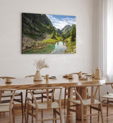 Paul Sinus Wandbild 120x80cm Berge Berglandschaft Bach Natur Bäume