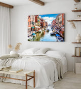 Paul Sinus Wandbild 120x80cm Italien Venedig Boote Altstadt Kanal Sommer