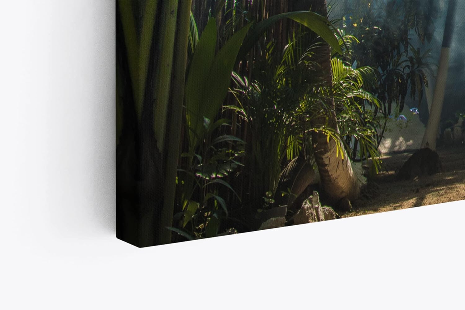 Paul Sinus Wandbild 120x80cm Dschungel Palmen Tropisch Lichtstrahlen Grün Bäume
