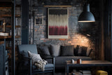 Paul Sinus Wandbild in 40x60cm Tones of Gravity – Abstraktes Kunstwerk mit harmonischen Farbverläufen in Schwarz, Beige und Rot