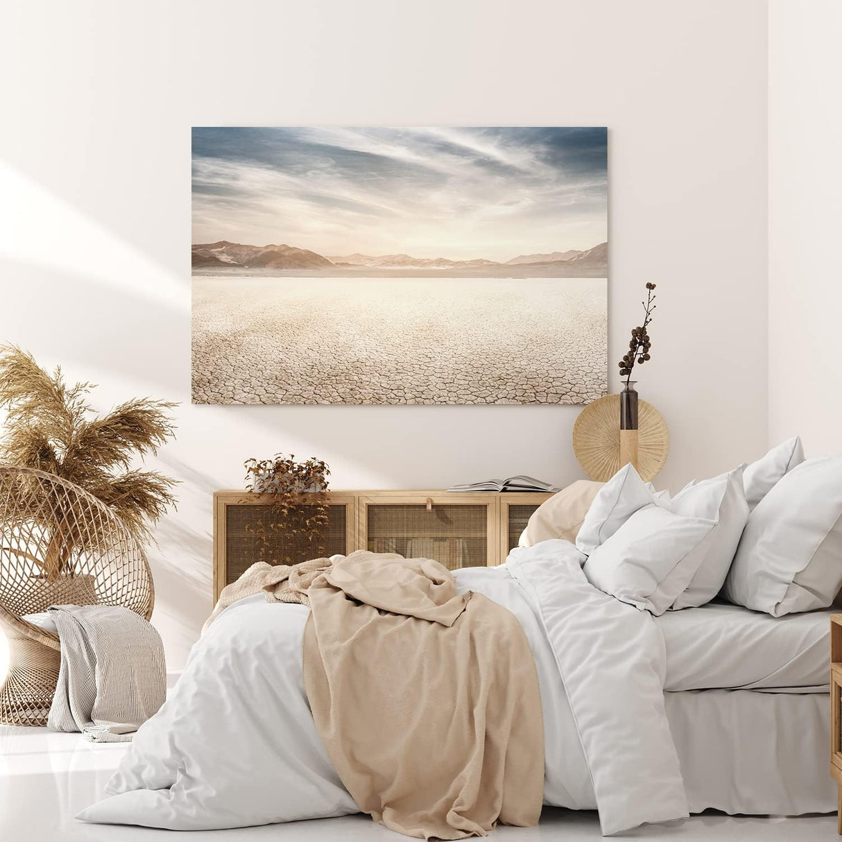 Paul Sinus Wandbild 120x80cm Wüstenlandschaft Wüste Berge Horizont Himmel