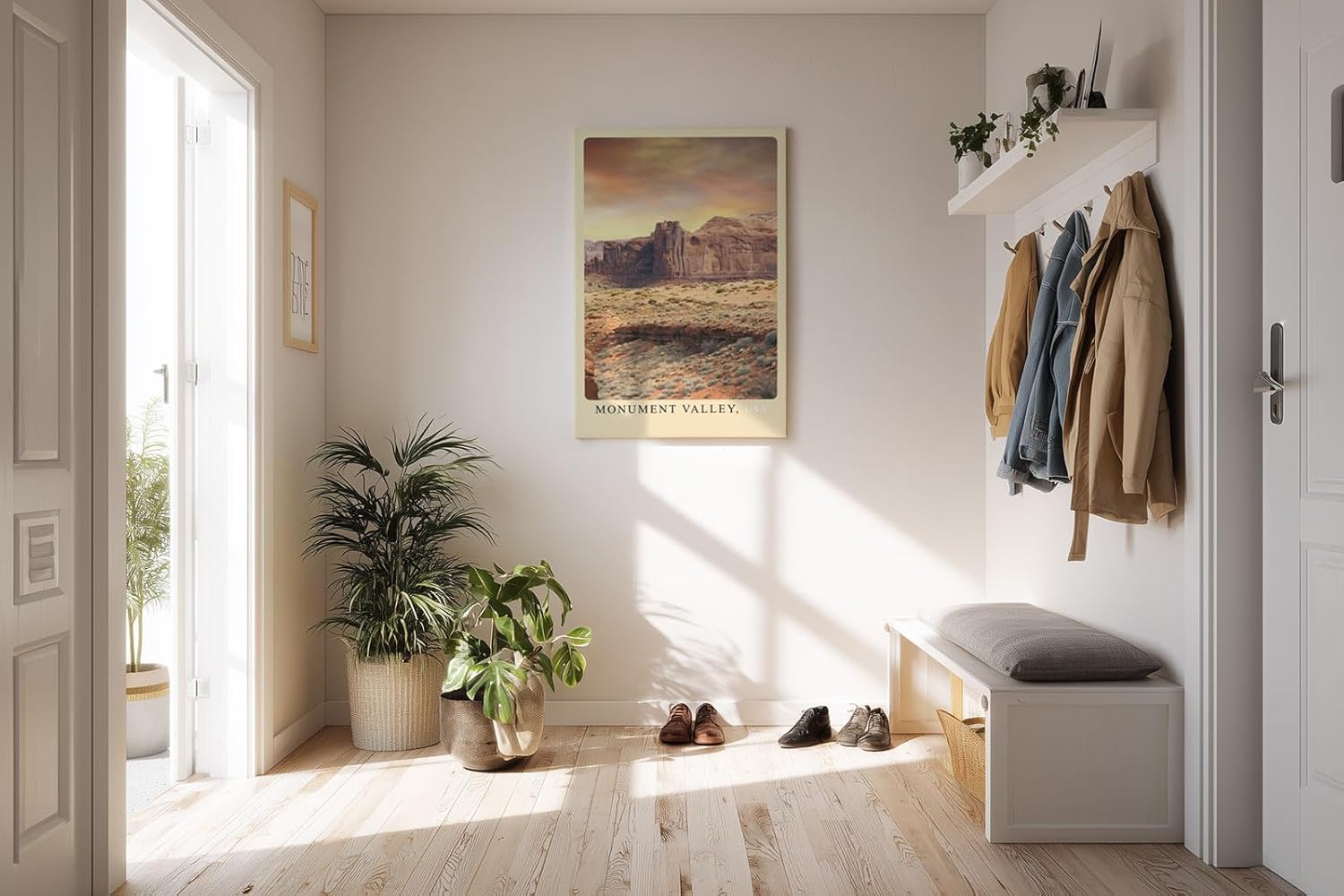 Paul Sinus Kunstdruck 40x60cm Monument Valley – Rote Felsenlandschaft in den Weiten des amerikanischen Westens