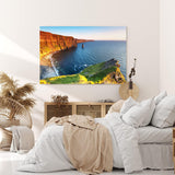 Paul Sinus Wandbild 120x80cm Cliffs of Moher Irland Klippen Meer Küste Sonnenuntergang