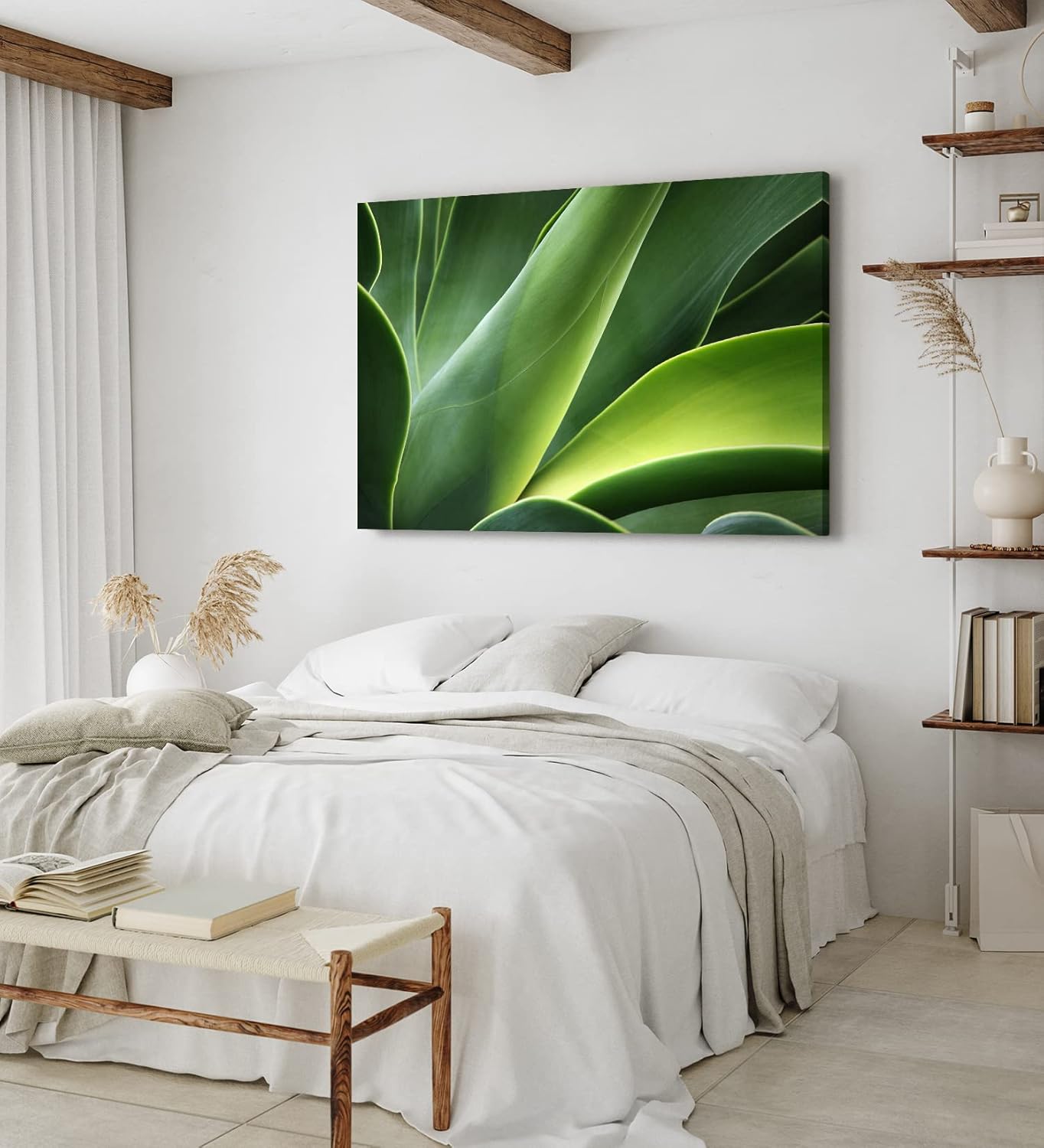 Paul Sinus Wandbild 120x80cm Pflanze Grün Nahaufnahme Fotokunst Natur Dekorativ