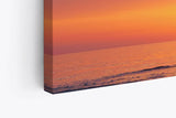 Paul Sinus Wandbild 120x80cm Roter Himmel Sonnenuntergang Meer Schwan Horizont
