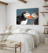 Wandbild 120x80cm Papageitaucher Pärchen Liebespärchen Tierfotografie