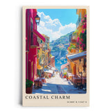 Paul Sinus Leinwandbild 80x120cm Coastal Charm – Italien, Cinque Terre, Mittelmeer, Küste, Farben, Urlaub, Sommer, Architektur, Charme, Gasse