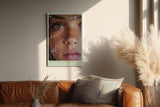 Paul Sinus Wandbild in 40x60cm Bubbles of Her Dream hyperrealistisches Porträt einer Frau mit grünen Augen und Seifenblasen
