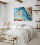 Paul Sinus Wandbild 120x80cm Luftaufnahme Fluss Vogelperspektive Kunstvoll Satellitenfotografie