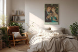 Paul Sinus Wandbild in 40x60cm Glamouröses Paar im Retro-Stil mit Cocktails und luxuriösen Accessoires