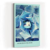Paul Sinus Kunstdruck 40x60cm Agave Naturstruktur stachelig Pflanze Makro blau Armored Bloom